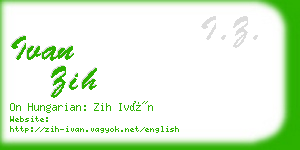 ivan zih business card